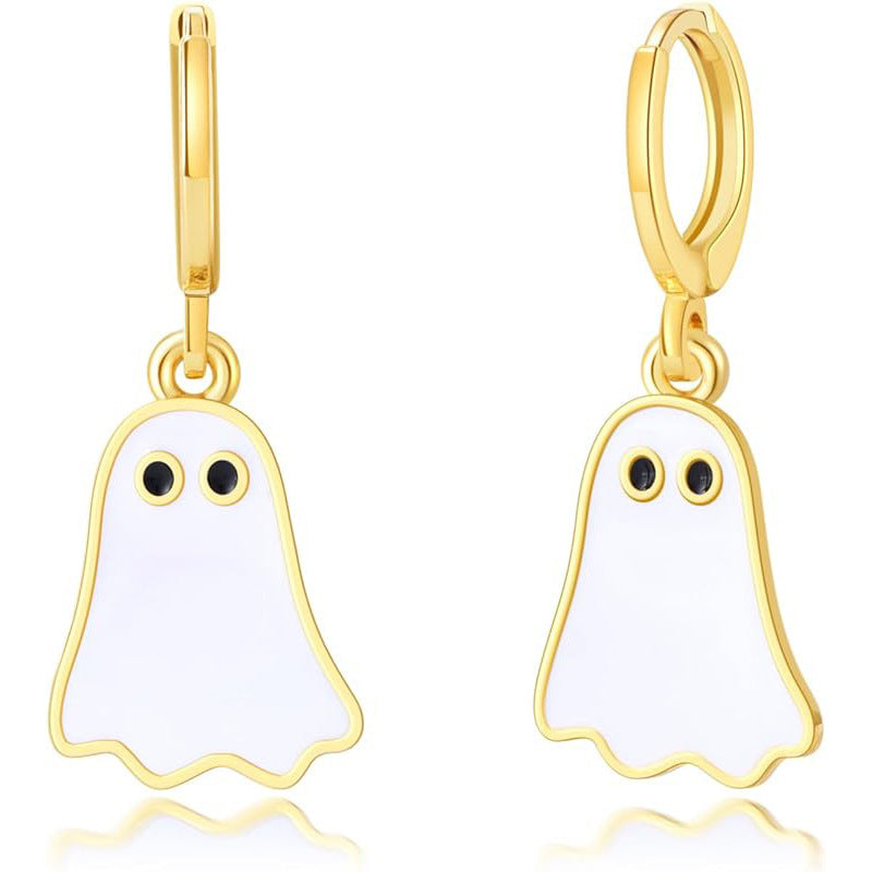 Ghost Hoop Earrings – Halloween Edition
