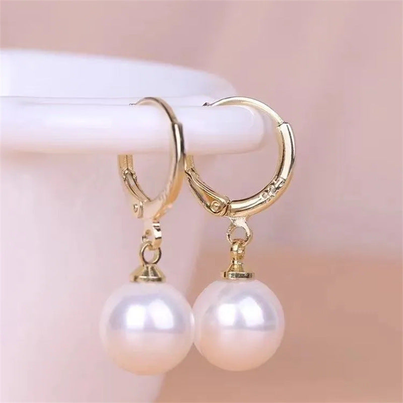 Eleganta örhängen med pärlor & vattendroppar – Guld & Silver