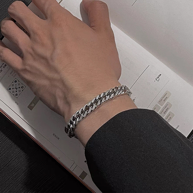 Titan Steel Cuban Keel Bracelet – Unisex Minimalist Chain
