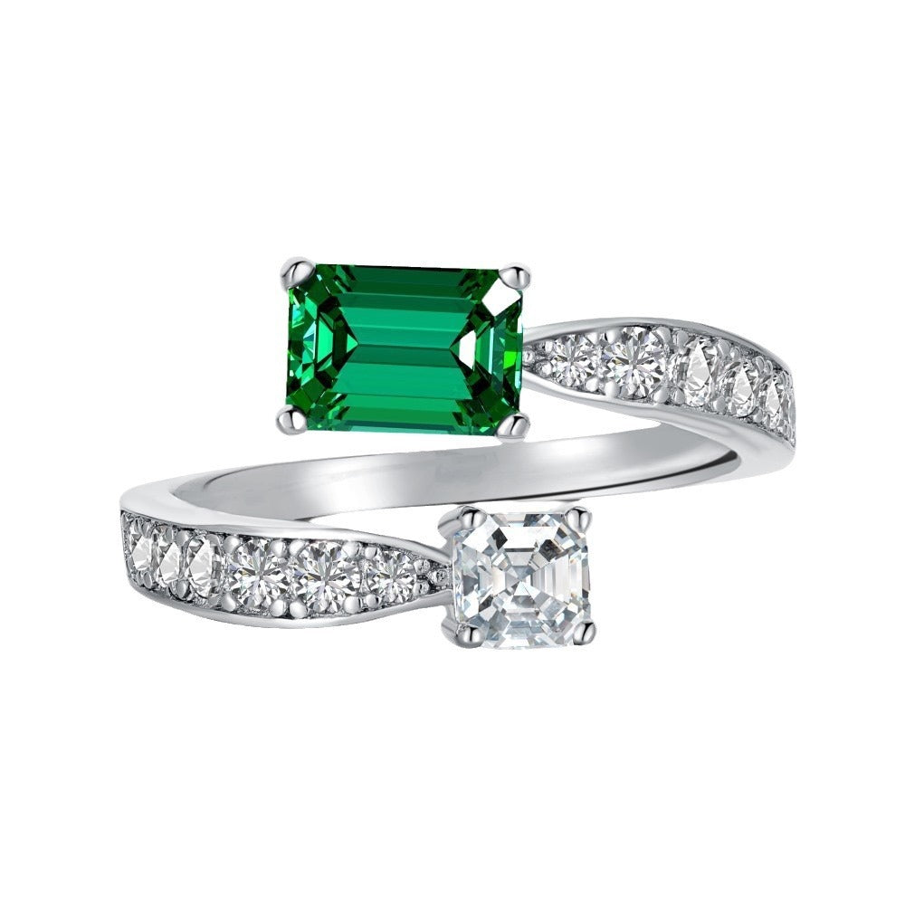 Asymmetrisk Diamond Ring – Elegant & Trendig