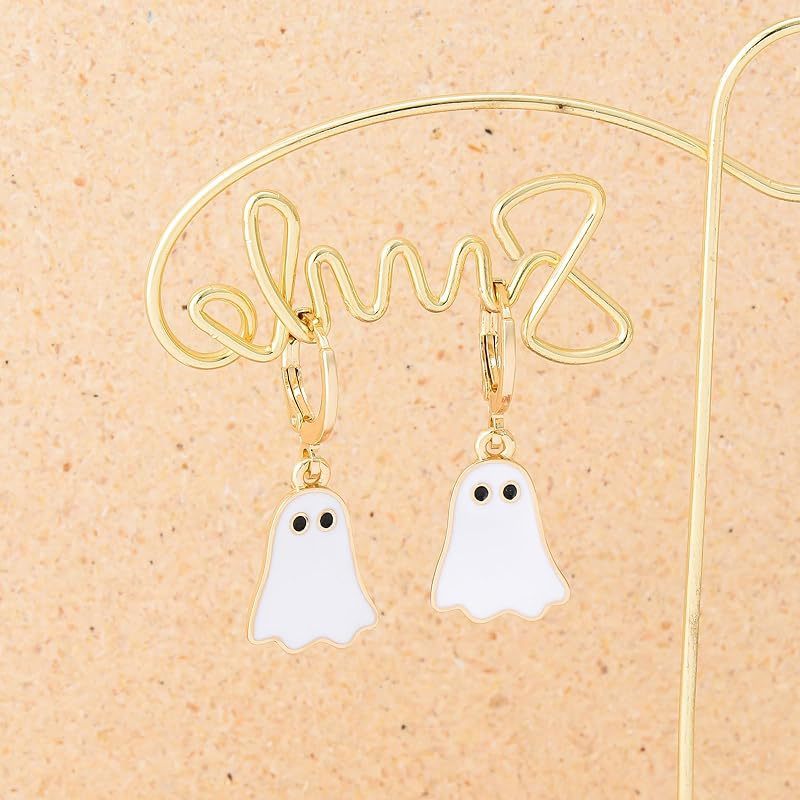 Ghost Hoop Earrings – Halloween Edition